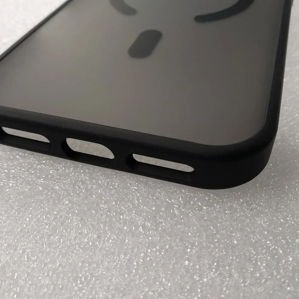 Supfine Magnetic Matte Case for iPhone 17 Pro Max - Black Translucent Cover